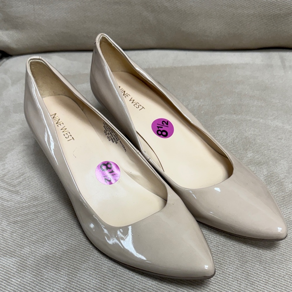 Nine West Women's Cream Patent Heels